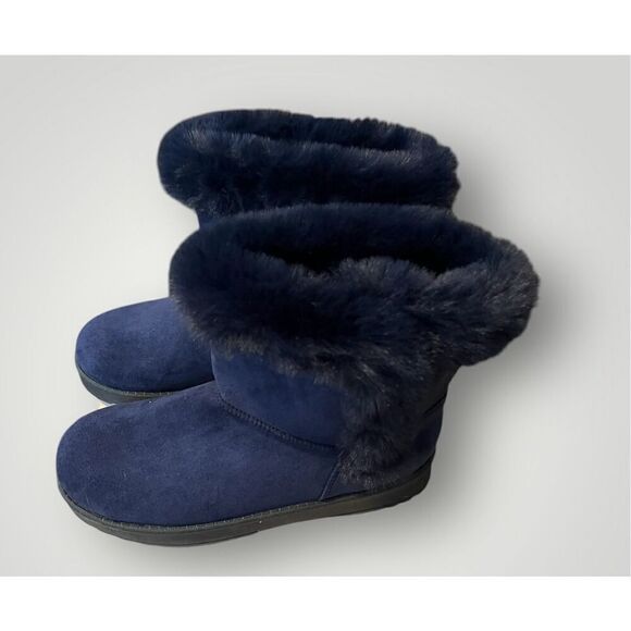 New with Box SO Women's Paulina Blue Faux Fur Winter Boot Size 8 - Picture 5 of 8